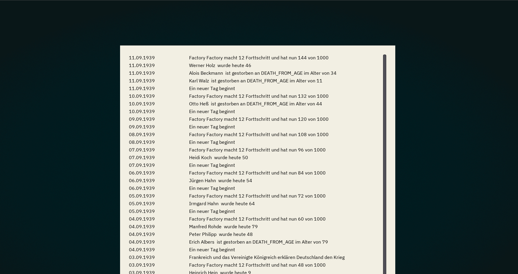 Working on the log system